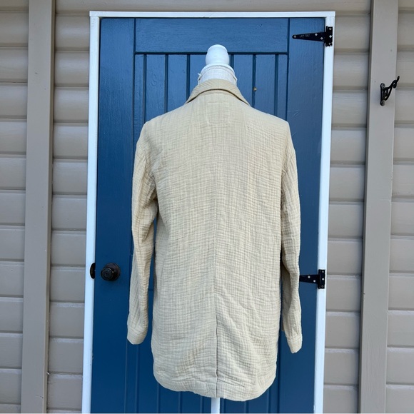 Madewell Lightspun Dorset Blazer Jacket
Cotton Slouchy Shawl Collar Beige XS - Picture 3 of 9